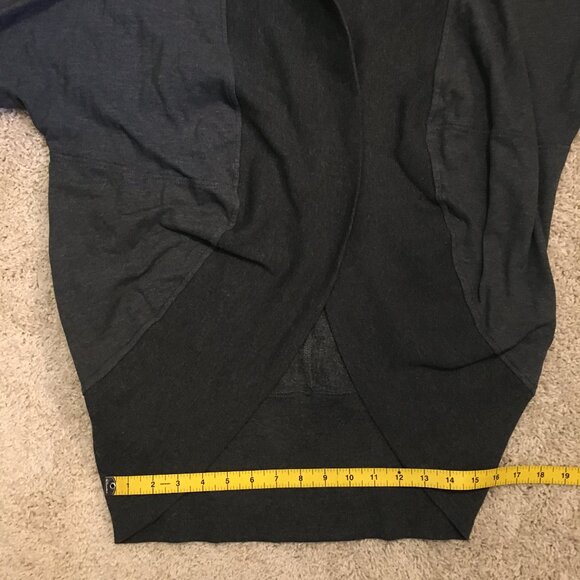 DKR Charcoal Grey Cocoon Cotton Blend Open Cardigan - Picture 12 of 14